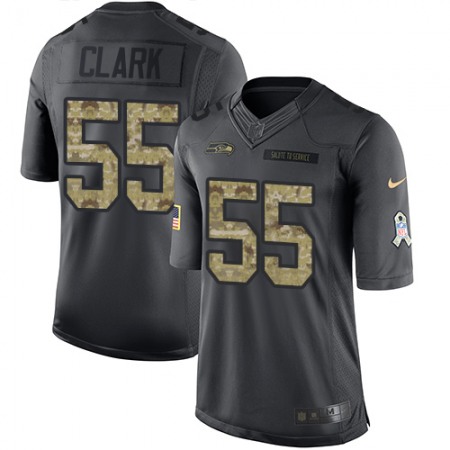 Nike Seahawks #55 Frank Clark Black Youth Stitched NFL Limited 2016 Salute to Service Jersey