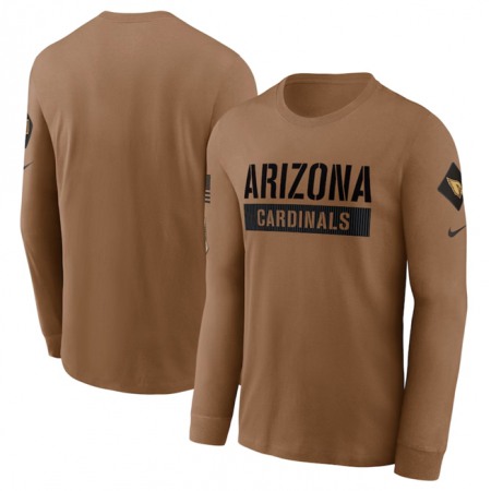 Men's Arizona Cardinals 2023 Brown Salute To Service Long Sleeve T-Shirt