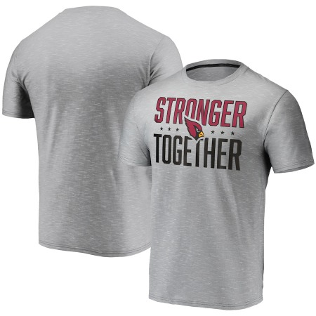 Men's Arizona Cardinals Gray Stronger Together Space Dye T-Shirt