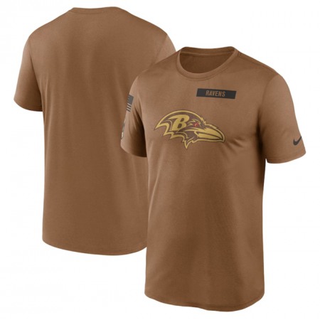 Men's Baltimore Ravens 2023 Brown Salute To Service Legend Performance T-Shirt