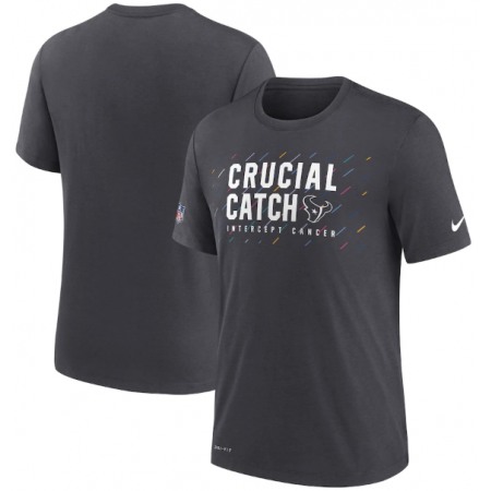 Men's Houston Texans Charcoal 2021 Crucial Catch Performance T-Shirt