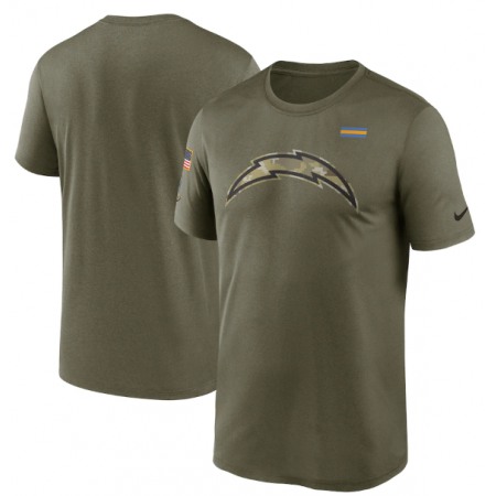 Men's Los Angeles Chargers 2021 Olive Salute To Service Legend Performance T-Shirt