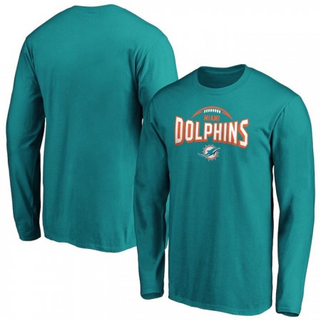 Men's Miami Dolphins Aqua Clamp Down Long Sleeve T-Shirt