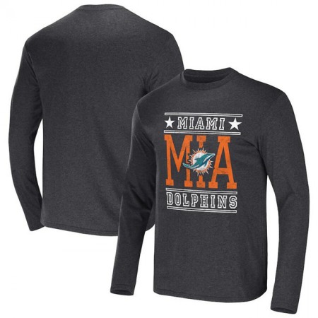 Men's Miami Dolphins Heathered Charcoal x Darius Rucker Collection Long Sleeve T-Shirt