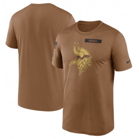 Men's Minnesota Vikings 2023 Brown Salute To Service Legend Performance T-Shirt