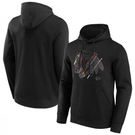 Men's Chicago Blackhawks Black Etch Hoodie