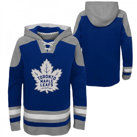 Men's Toronto Maple Leafs Blank Blue Ageless Must-Have Lace-Up Pullover Hoodie