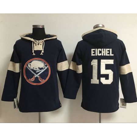 Sabres #15 Jack Eichel Navy Blue Pullover NHL Hoodie