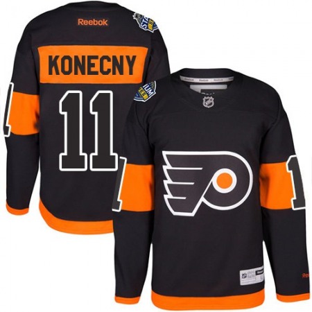 Flyers #11 Travis Konecny Black 2017 Stadium Series Stitched Youth NHL Jersey