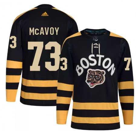 Men's Boston Bruins #73 Charlie McAvoy Black Classic Primegreen Stitched Jersey