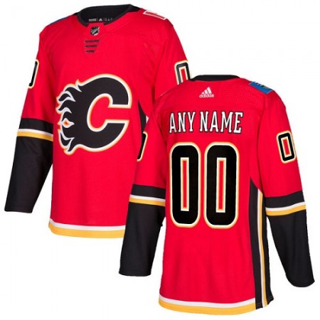 Men's Adidas Calgary Flames Personalized Authentic Red Home Stitched NHL Jersey