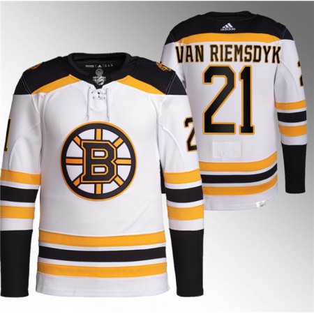 Men's Boston Bruins #21 James van Riemsdyk White Stitched Jersey