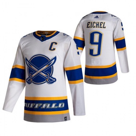 Men's Buffalo Sabres #9 Jack Eichel White 2020-21 Reverse Retro Stitched Jersey