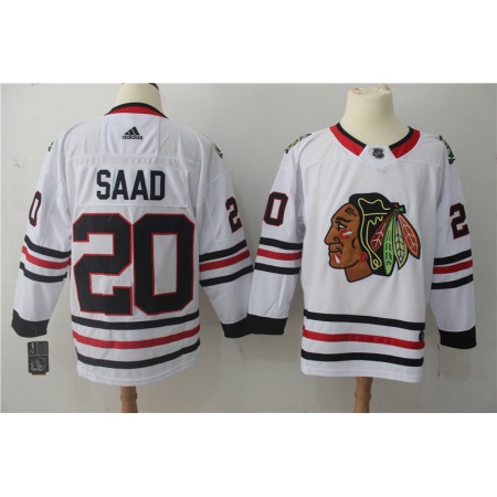 Men's Adidas Chicago Blackhawks #20 Brandon Saad White Stitched NHL Jersey