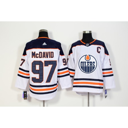 Men's Adidas Edmonton Oilers #97 Connor McDavid White Stitched NHL Jersey