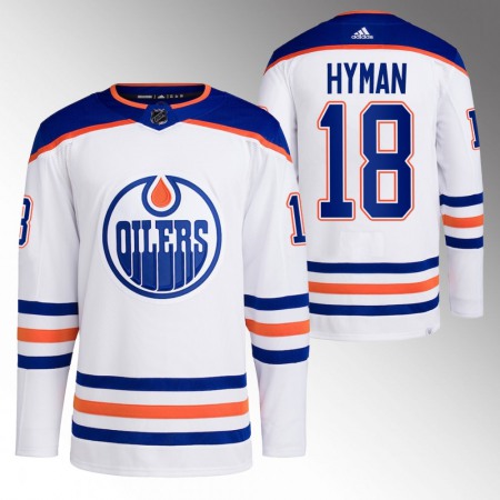 Men's Edmonton Oilers #18 Zach Hyman White Stitched Jersey