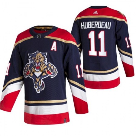 Men's Florida Panthers #11 Jonathan Huberdeau Black 2020-21 Reverse Retro Stitched Jersey