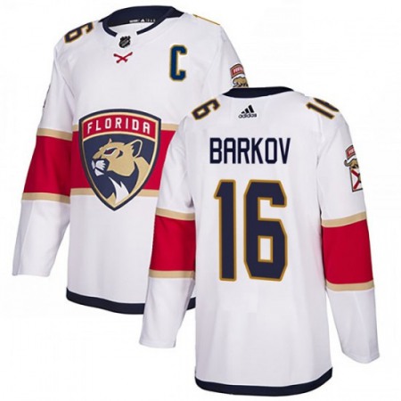 Men's Florida Panthers #16 Aleksander Barkov White Stitched Jersey