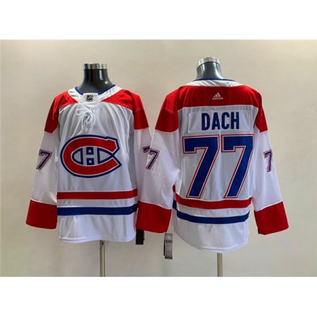 Men's Montreal Canadiens #77 Kirby Dach White Stitched Jersey