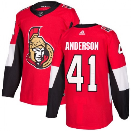 Men's Adidas Ottawa Senators #41 Craig Anderson Red Stitched NHL Jersey