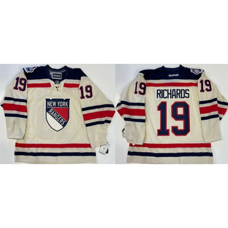 Men's New York Rangers #19 Brad Richards White Stitched Jersey