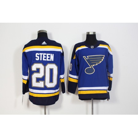 Men's Adidas St. Louis Blues #20 Alexander Steen Blue Stitched NHL Jersey