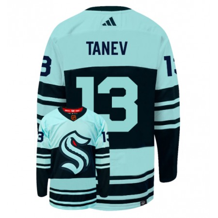 Men's Seattle Kraken #13 Brandon Tanev Ice Blue 2022-23 Reverse Retro Stitched Jersey