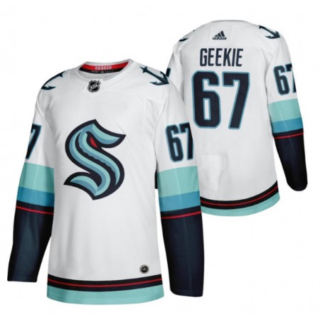 Men's Seattle Kraken #67 Morgan Geekie White Stitched Jersey