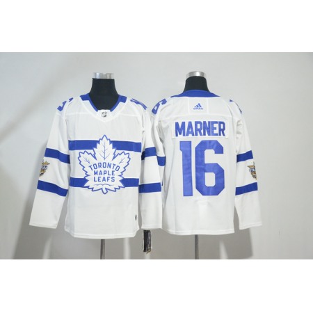 Men's Adidas Toronto Maple Leafs #16 Mitchell Marner White 2018 NHL Stadium Series Stitched NHL Jersey