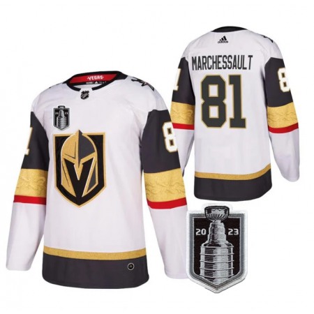 Men's Vegas Golden Knights #81 Jonathan Marchessault White 2023 Stanley Cup Final Stitched Jersey