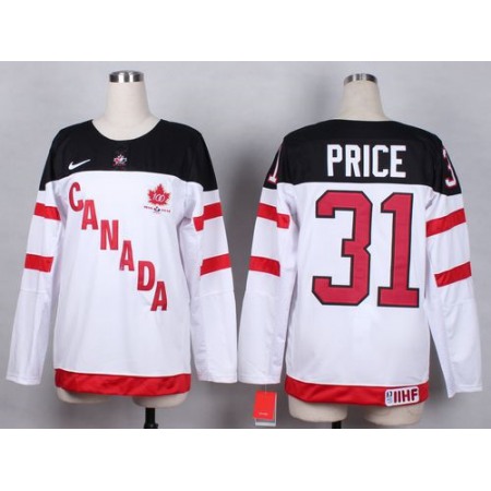 Olympic CA. #31 Carey Price White 100th Anniversary Women's Stitched NHL Jersey
