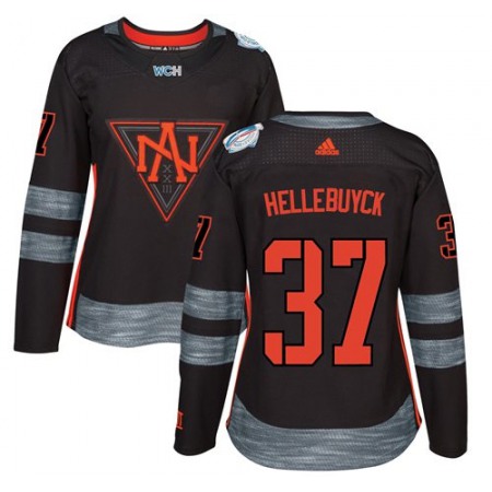 Team North America #37 Connor Hellebuyck Black 2016 World Cup Women's Stitched NHL Jersey