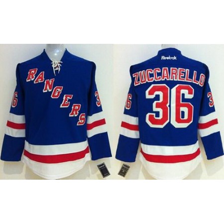 Rangers #36 Mats Zuccarello Blue Women's Home Stitched NHL Jersey