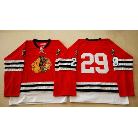 Mitchell And Ness 1960-61 Blackhawks #29 Bryan Bickell Red Stitched NHL Jersey