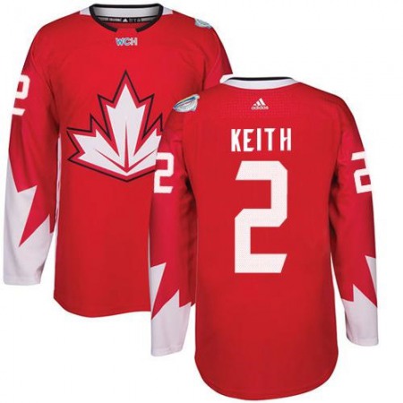 Team CA. #2 Duncan Keith Red 2016 World Cup Stitched NHL Jersey