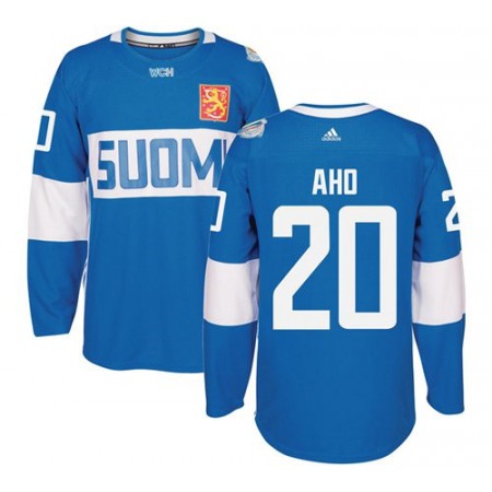 Team Finland #20 Sebastian Aho Blue 2016 World Cup Stitched NHL Jersey