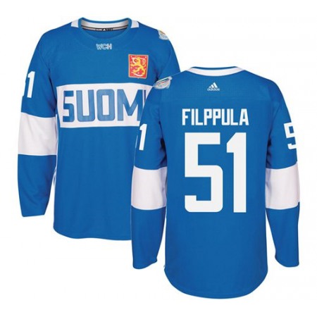 Team Finland #51 Valtteri Filppula Blue 2016 World Cup Stitched NHL Jersey