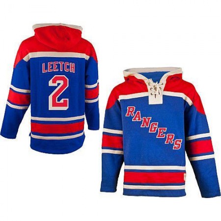 Rangers #2 Brian Leetch Blue Sawyer Hooded Sweatshirt Stitched NHL Jersey