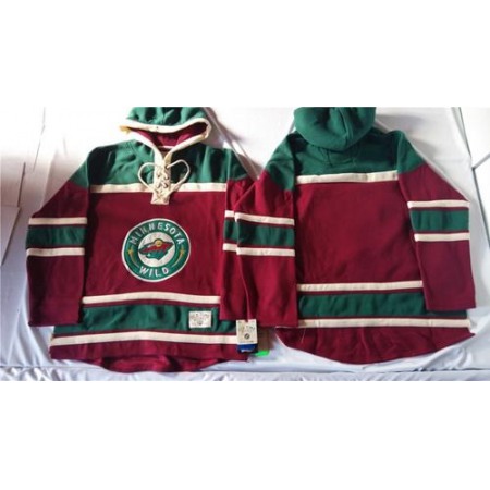 Wild Blank Red Sawyer Hooded Sweatshirt Stitched NHL Jersey