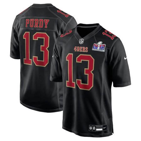 Men's San Francisco 49ers #13 Brock Purdy Nike Black Super Bowl LVIII Carbon Fashion Game Player Jersey