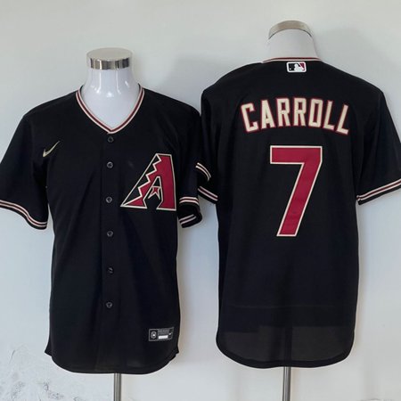 Men's Arizona Diamondbacks #7 Corbin Carroll Black Cool Base Stitched Baseball Jersey