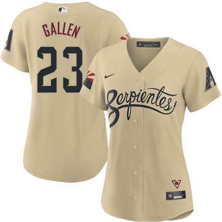 Women's Arizona Diamondbacks #23 Zac Gallen Cream City Connect Stitched Baseball Jersey