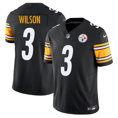 Men's Pittsburgh Steelers #3 Russell Wilson Black F.U.S.E. Vapor Untouchable Limited Jersey