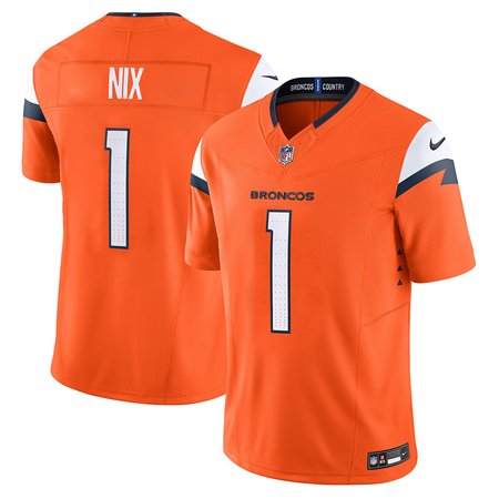 Men's Denver Broncos Bo Nix Nike Orange 2024 NFL Draft First Round Pick Player F.U.S.E. Vapor Untouchable Limited Stitched Football Jersey