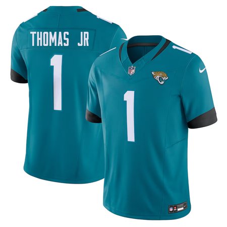 Men's Jacksonville Jaguars Brian Thomas Jr Nike Teal 2024 NFL Draft First Round Pick Player F.U.S.E. Vapor Untouchable Limited Stitched Football Jersey
