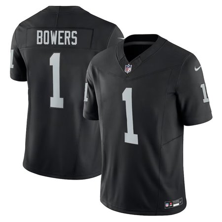 Men's Las Vegas Raiders Brock Bowers Nike Black 2024 NFL Draft First Round Pick Player F.U.S.E. Vapor Untouchable Limited Stitched Football Jersey