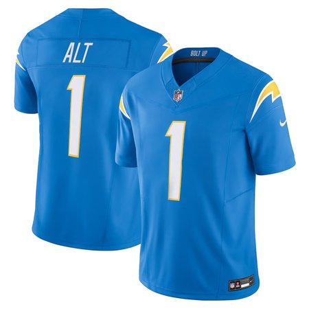 Men's Los Angeles Chargers Joe Alt Nike Blue 2024 NFL Draft First Round Pick Player F.U.S.E. Vapor Untouchable Limited Stitched Football Jersey