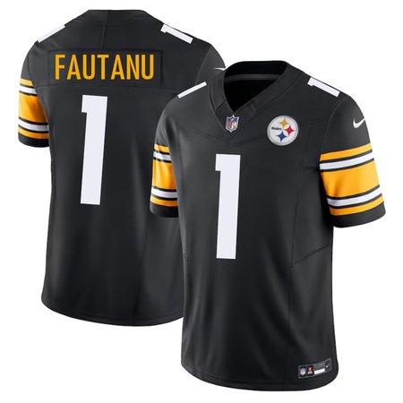 Men's Pittsburgh Steelers Troy Fautanu Nike Black 2024 NFL Draft First Round Pick Player F.U.S.E. Vapor Untouchable Limited Stitched Football Jersey