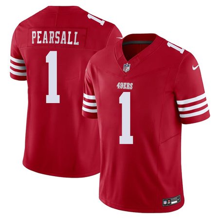 Men's San Francisco 49ers Ricky Pearsall Nike Scarlet 2024 NFL Draft First Round Pick Player F.U.S.E. Vapor Untouchable Limited Stitched Football Jersey