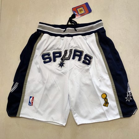 San Antonio Spurs White Shorts